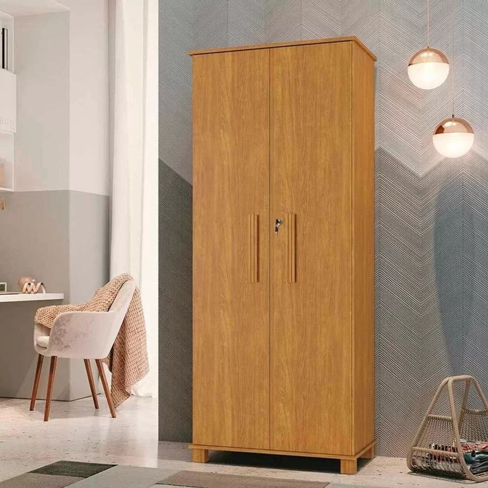 Armário Multiuso 2 portas com chave DALLAS CINAMOMO