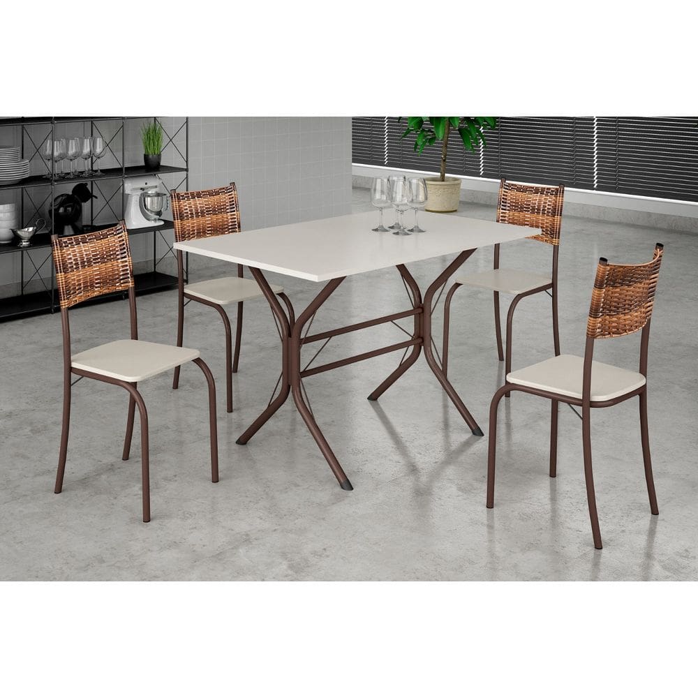 Conjunto de mesa ATLANTA com 04 cadeiras