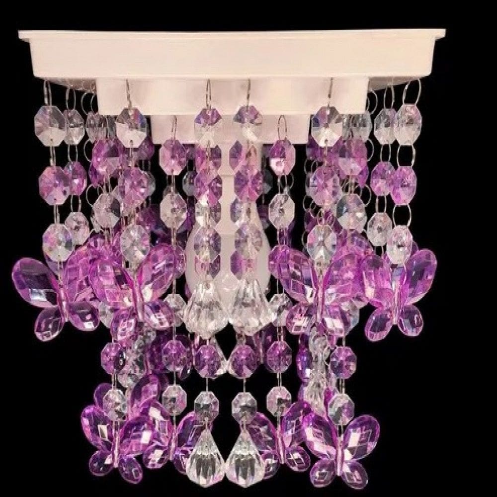 Lustre para quarto infantil com design encantador de borboletas