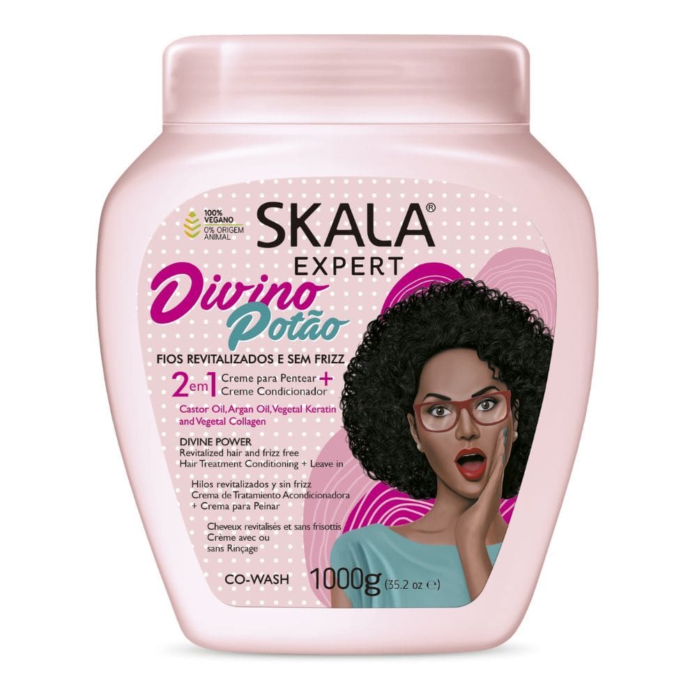 Creme Skala Expert 2 em 1 Divino Potão Fios Revitalizados e Sem Frizz 1kg