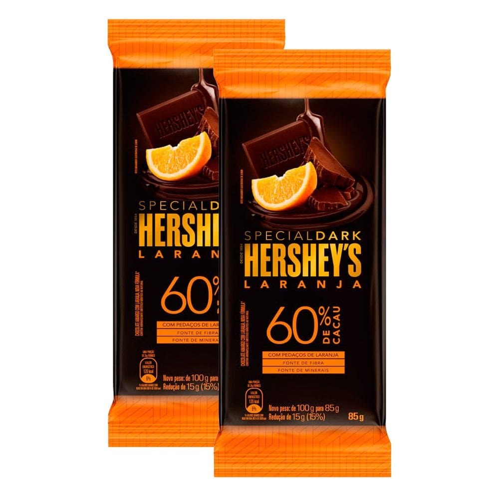 Kit 2 Chocolate Hershey`s Special Dark Laranja 85g