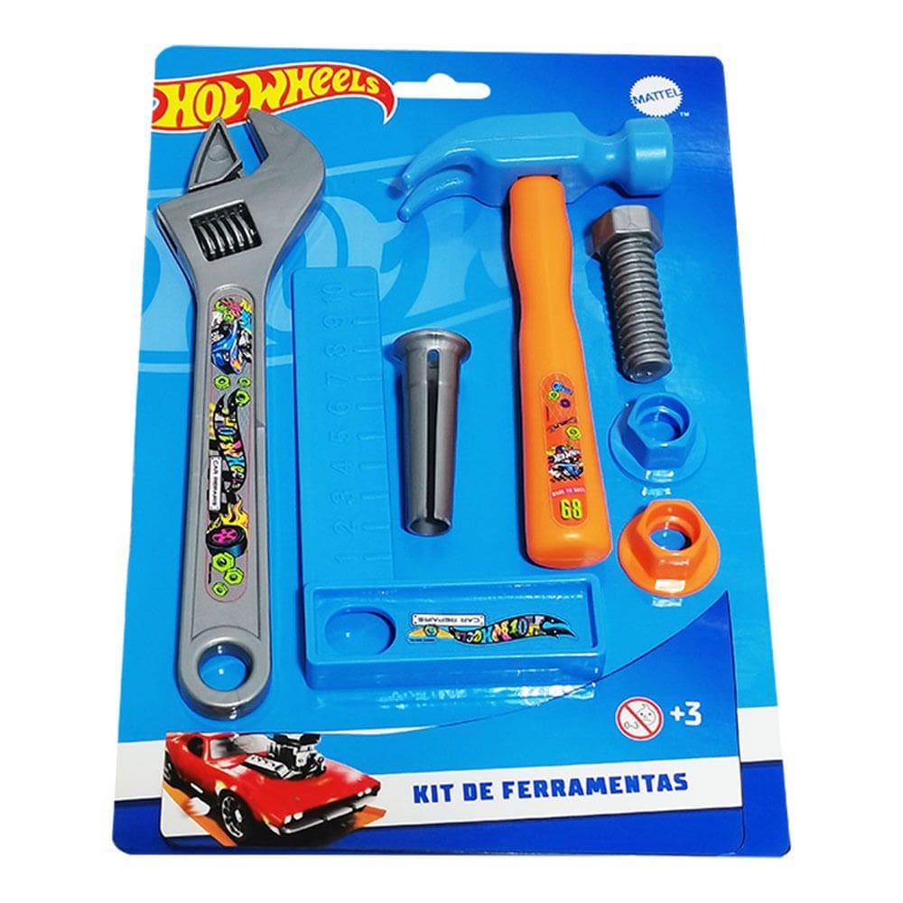 Kit Ferramenta Hot Whells Mattel 3+ Anos