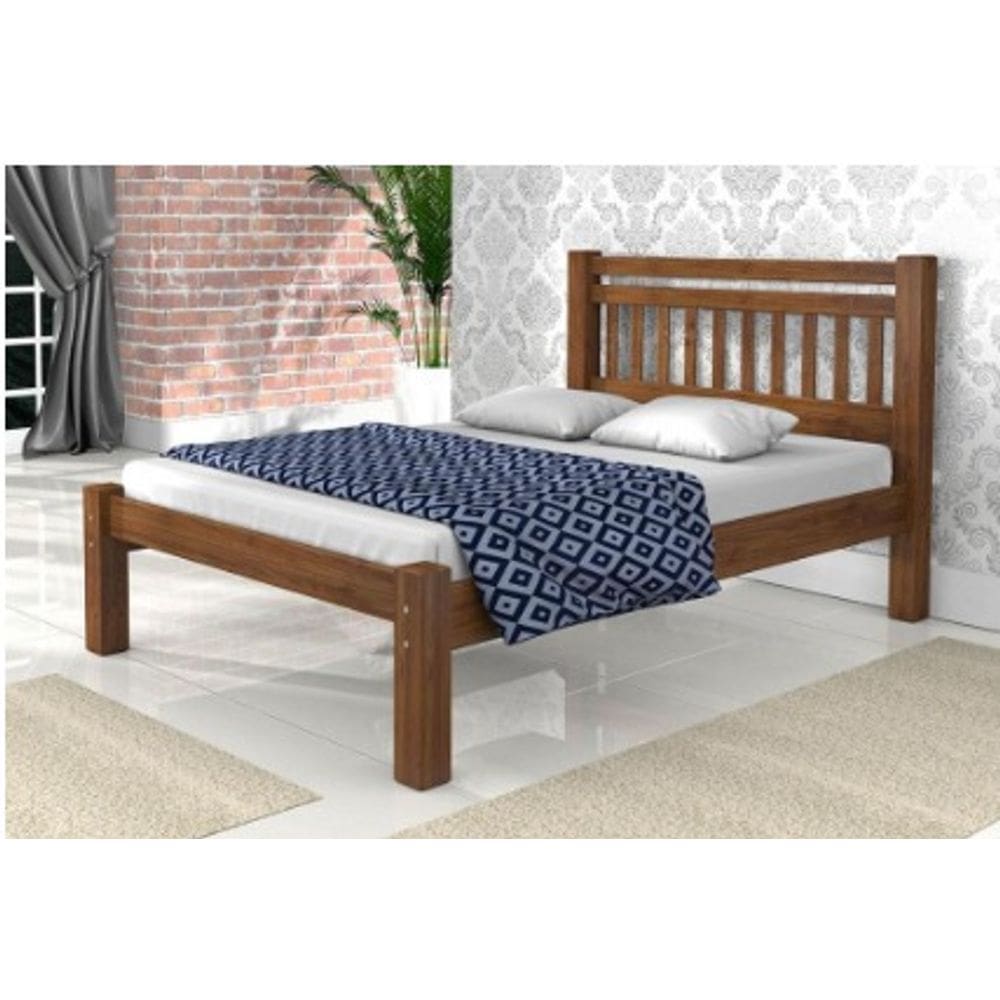 Cama Casal De Madeira Maciça - Nova