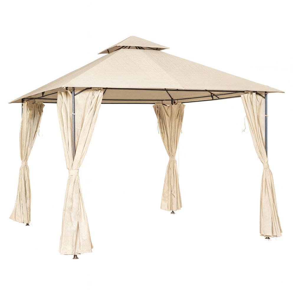 Gazebo Em Aço Com Cortinas Em Poliéster 3x3m - Tenda Ventura