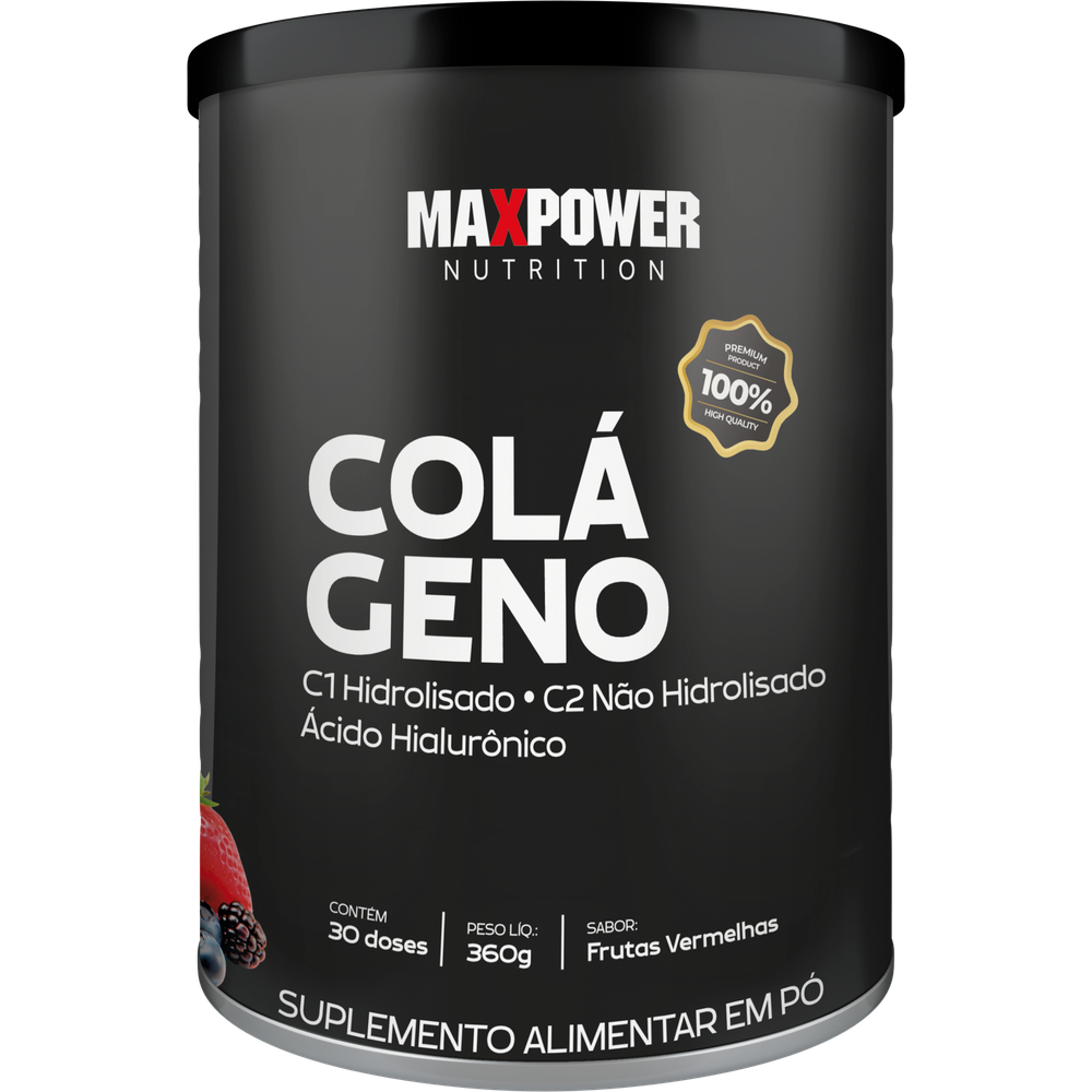Colágeno Em Pó Max Power Frutas Vermelhas 30 Doses 360g
