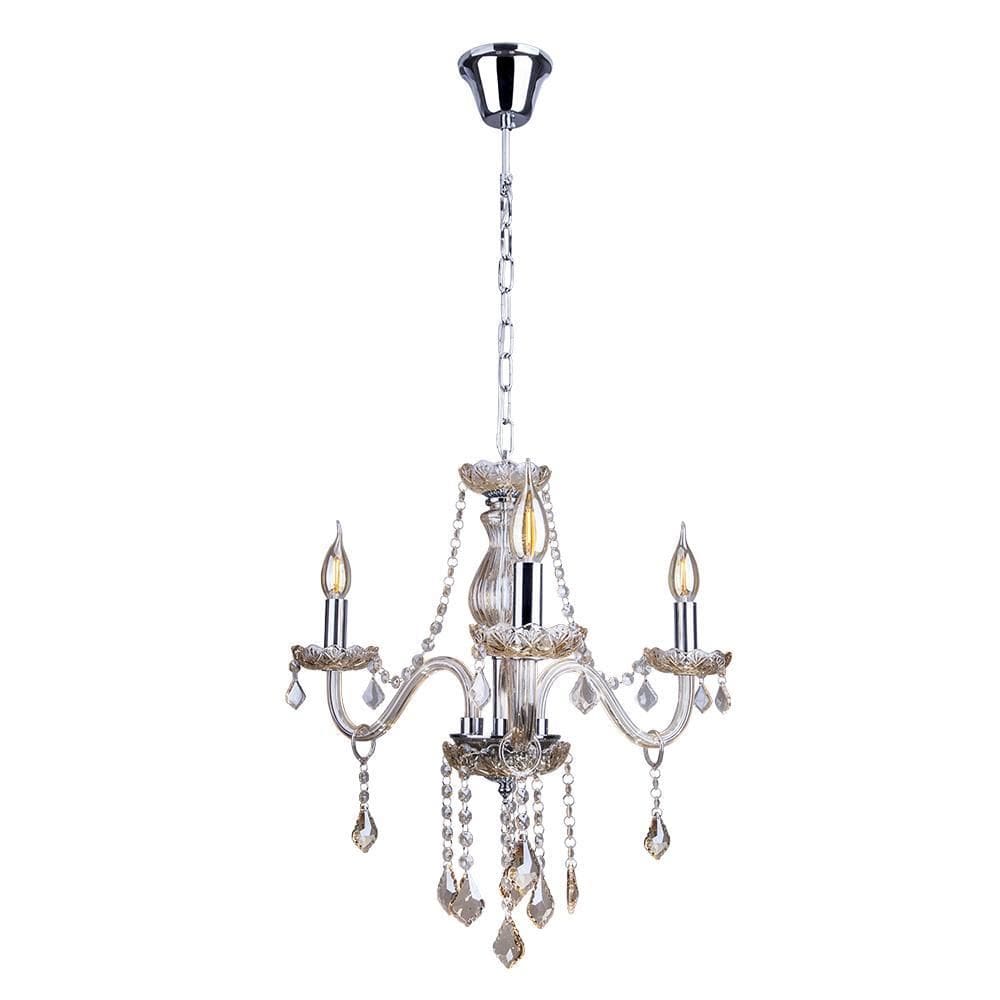 Lustre Candelabro De Cristal France Nice 3 Braços E14