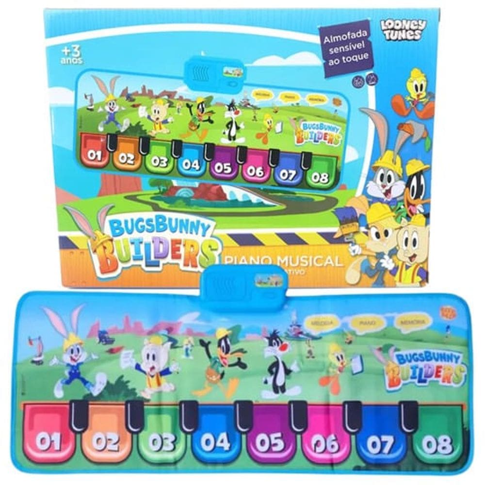 Piano Musical Interativo - Tapete Musical Bugs bunny Bulders OFFICIAL BRAND COMPA
