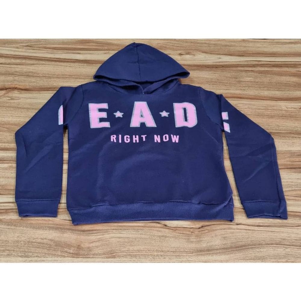 Blusa Feminina Infantil Inverno Estampado Marinho 12