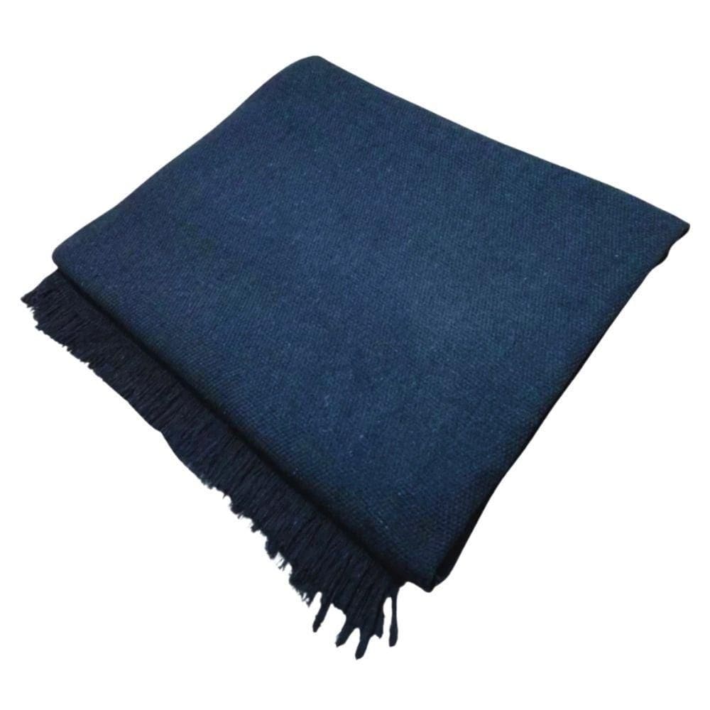 02 Manta Para Sofá 2,20x1,70 Capa Protetora De Sofa Cama De Luxo 100% Algodão Tecido Grosso 02 Azul Marinho