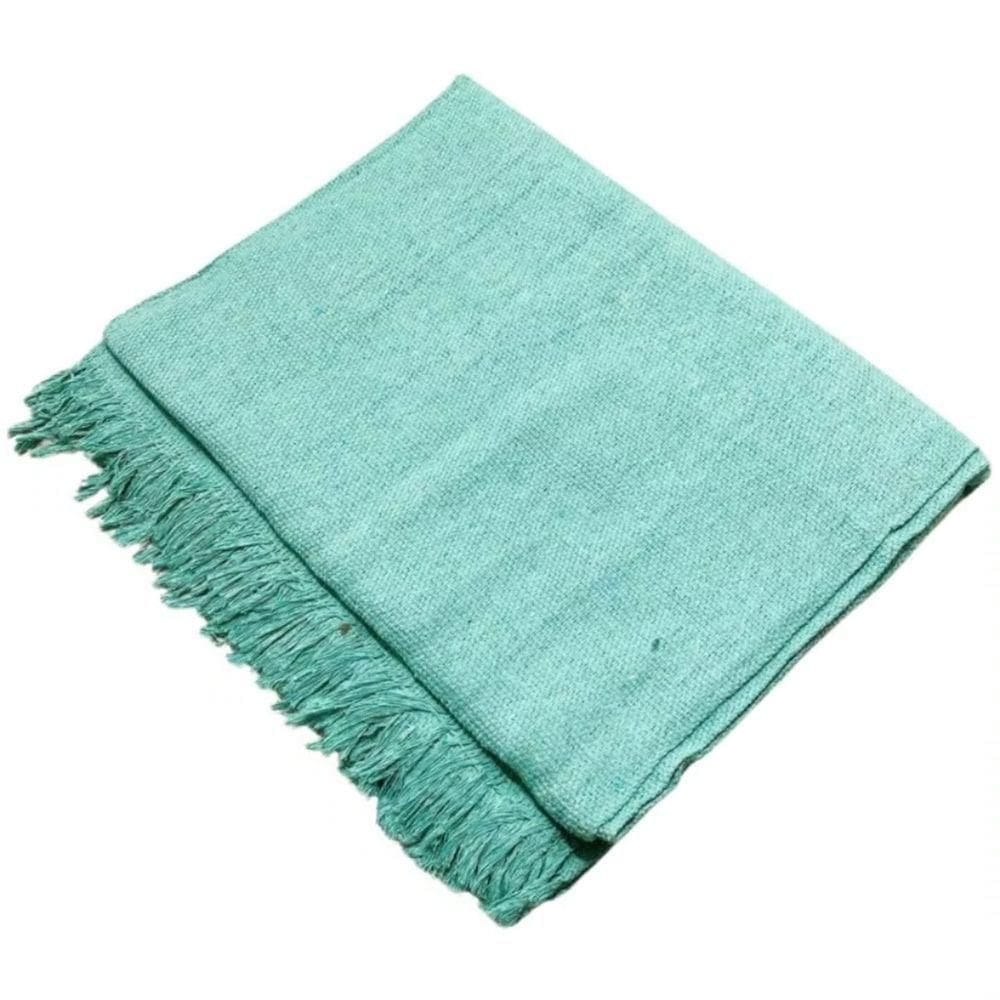 Manta Para Sofá E Cama 2,20x1,70 Capa Protetor E Cobertor De Sofa Grande 2 E 3 Lugares Terracota Verde água