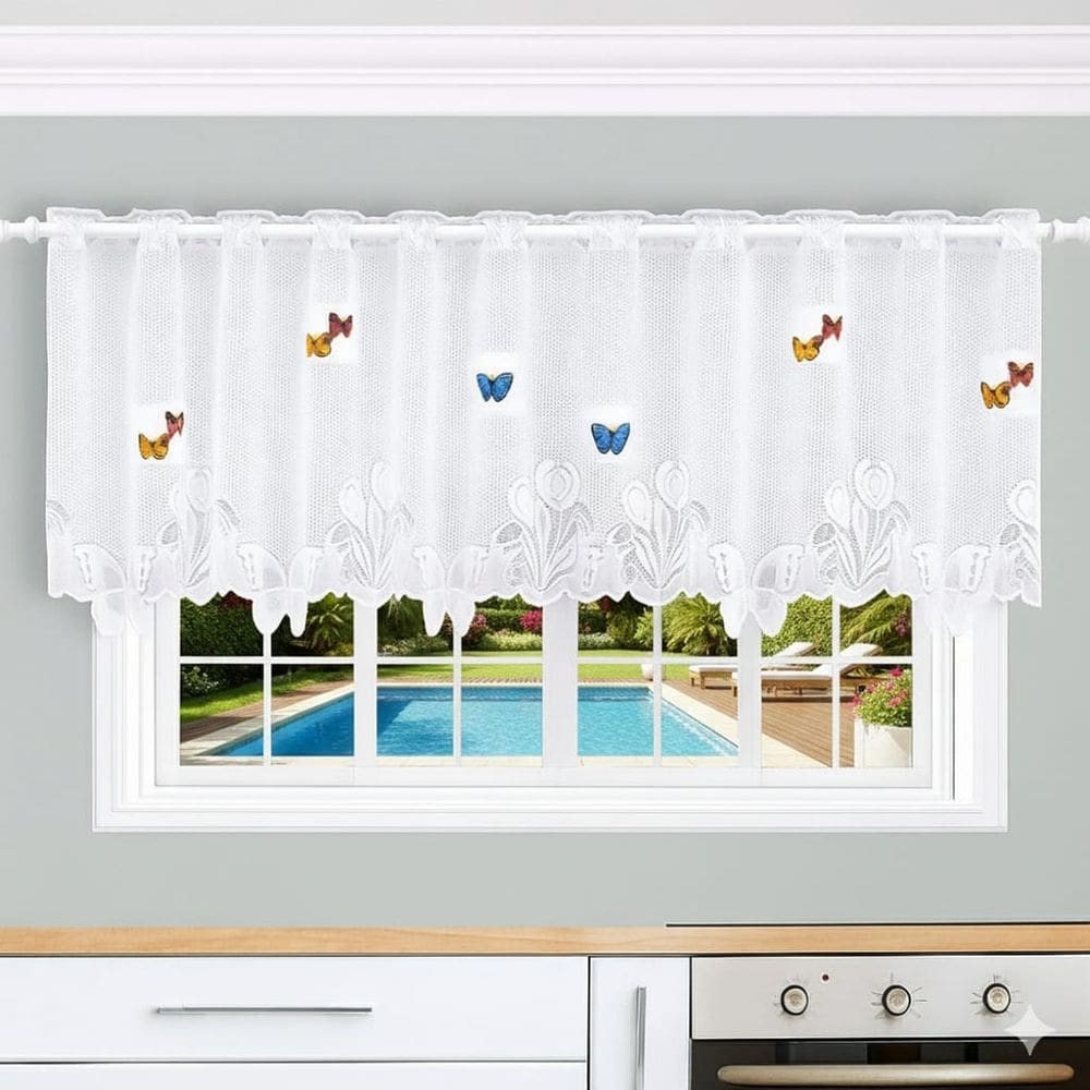 Cortina Cascata Bando Borboleta diversa 0,75X2,60