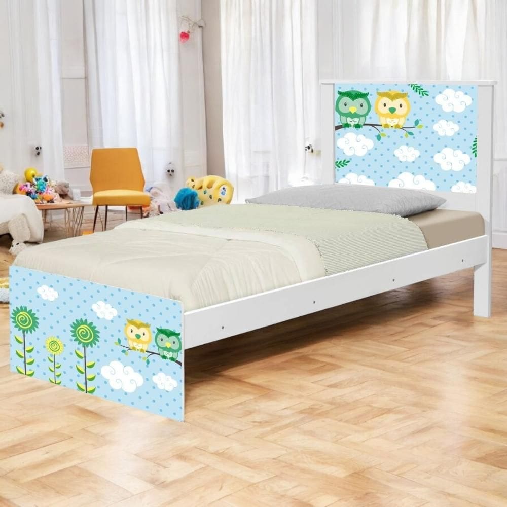 Cama Juvenil Zap Corujinhas com Colchão