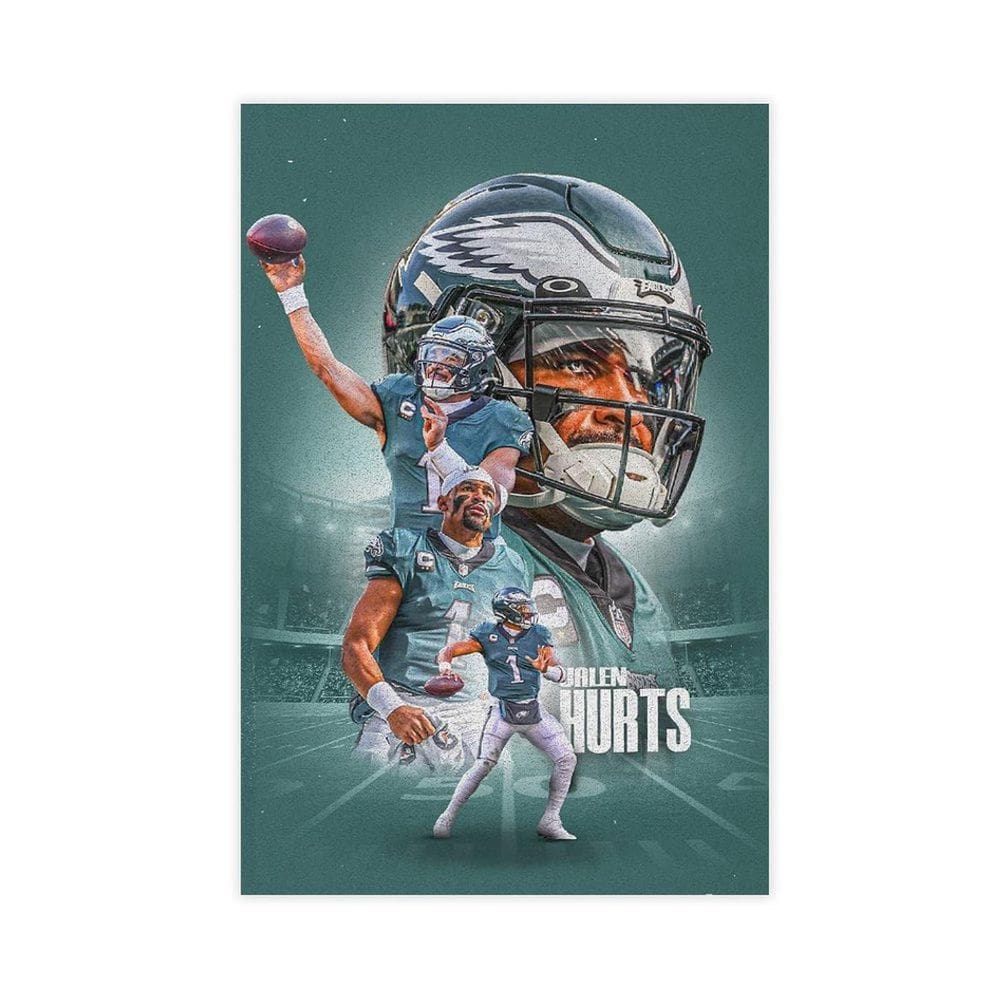 Pôster em tela Aikelai Jalen Hurts Bedroom Decor 30x45cm
