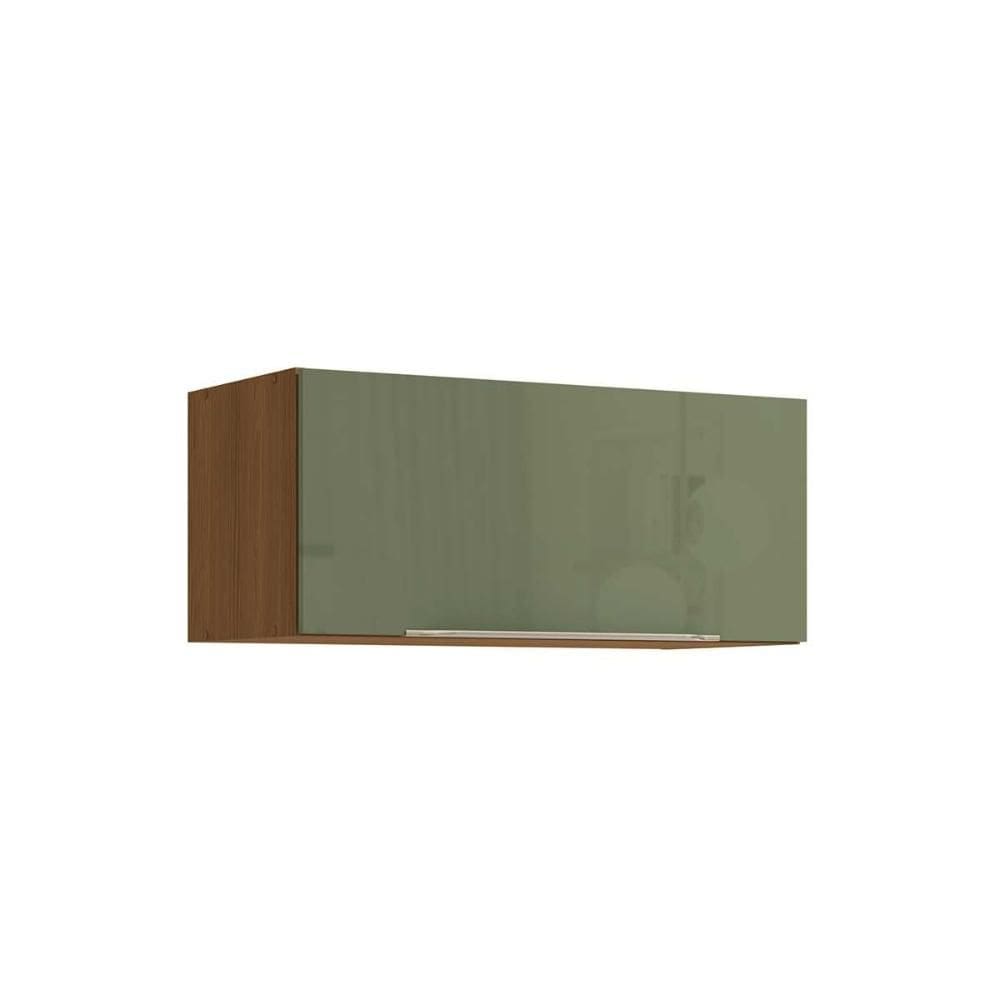 Armário Aéreo p/ Cozinha Vibra T653 c/ 1 Porta Basculante 80x35,5cm Canela/Verde Pistache Lacca - Kappesberg