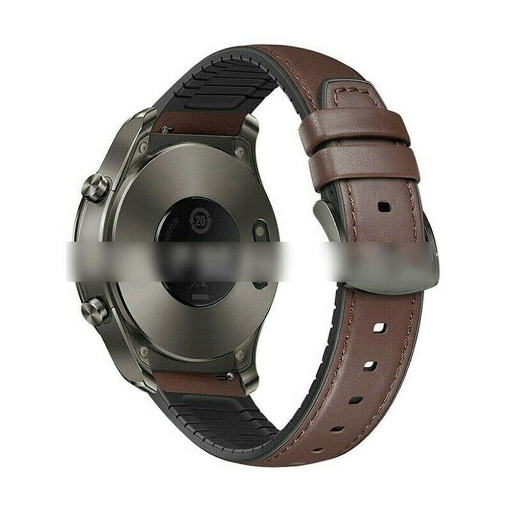 Pulseira de couro compatível com Huawei GT 2, GT 3 46mm, Huawei