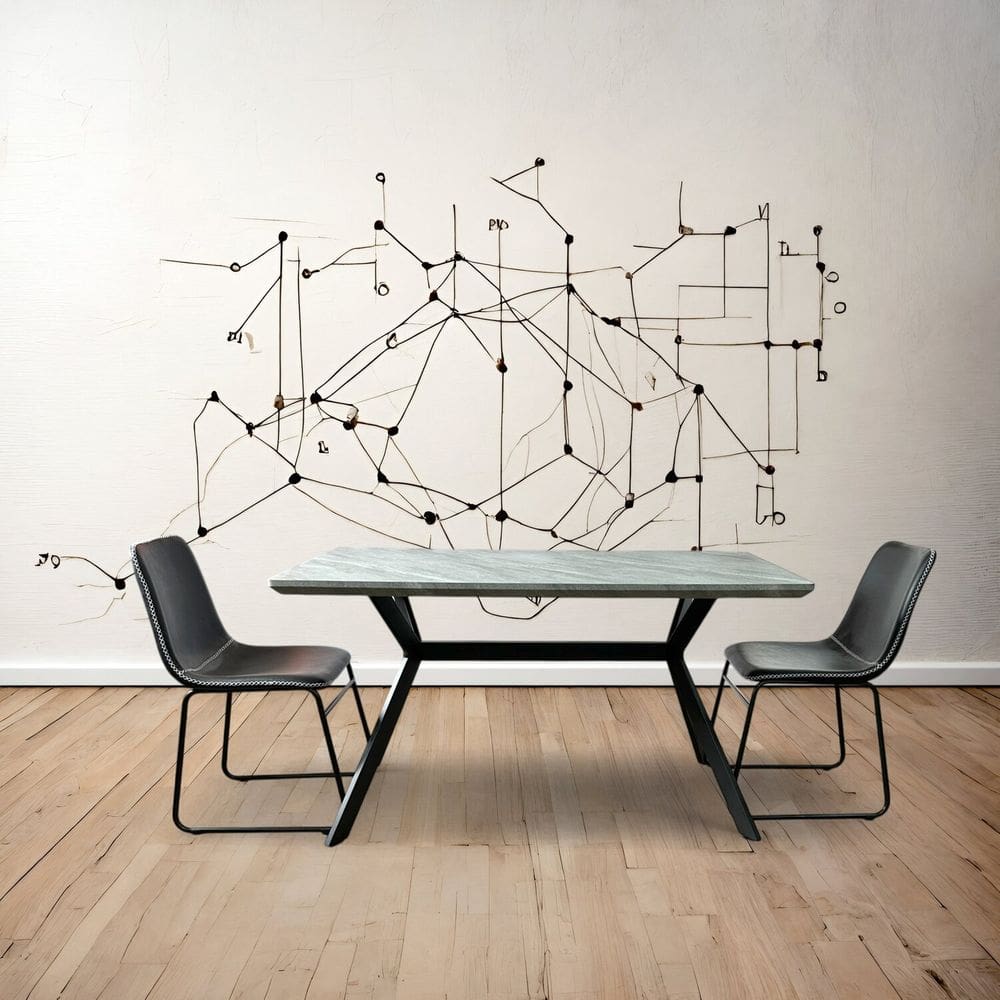 Mesa Fabricada Mdf Alta Densidade com Tampo Alba Marmorizada