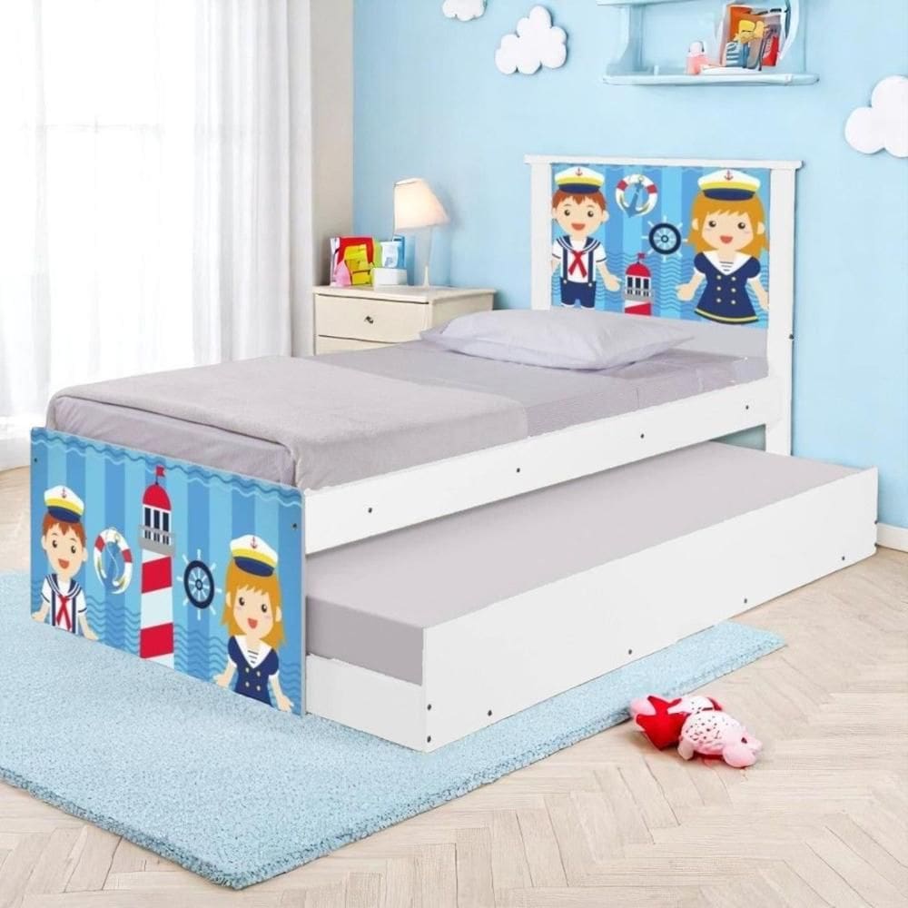Bi Cama Juvenil Zap com Cabeceira Marinheiros