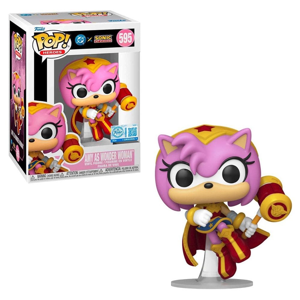 Funko Pop Heroes Sonic Amy como Wonder Woman 595