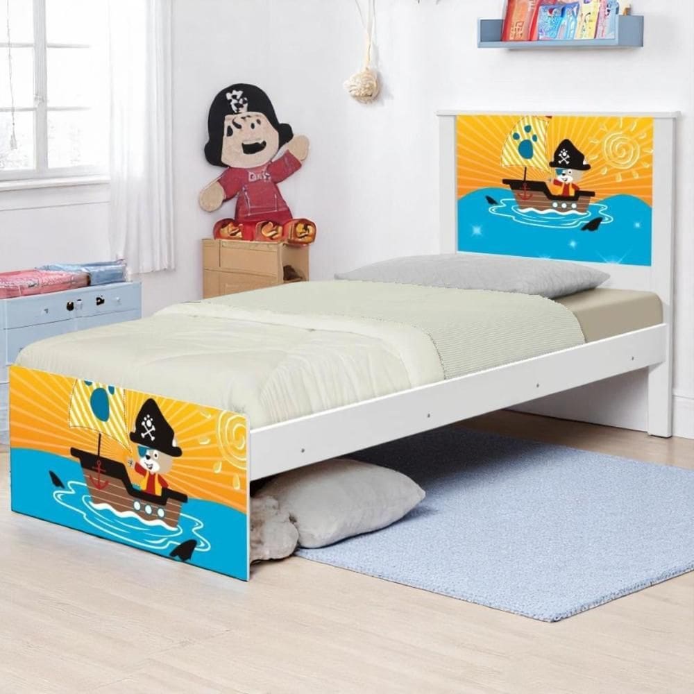 Cama Juvenil Zap com Cabeceira Pirata