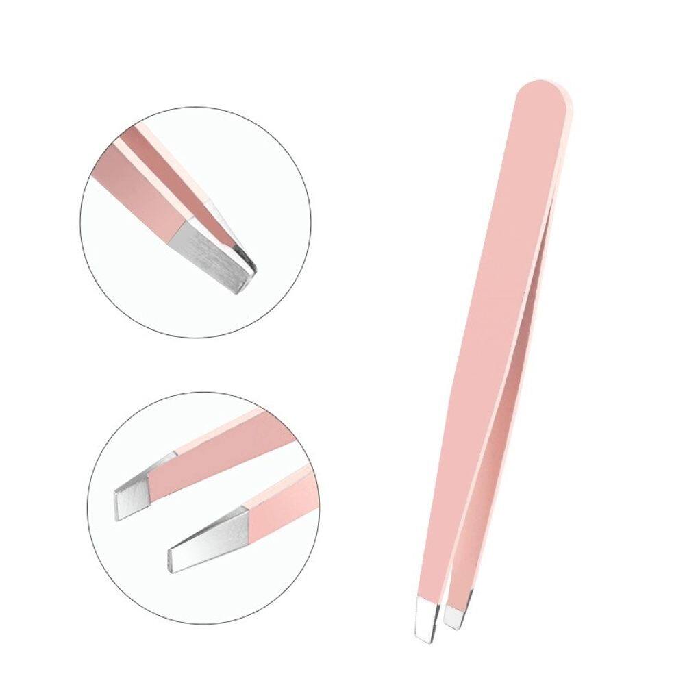 Conjunto de pinças PINK Eyebrow Facial para remoção de pelos encravados