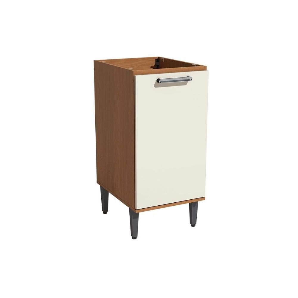 Balcão de Cozinha Linna T720 c/ 1 Porta s/ Tampo 40cm Canela/Off White - Kappesberg