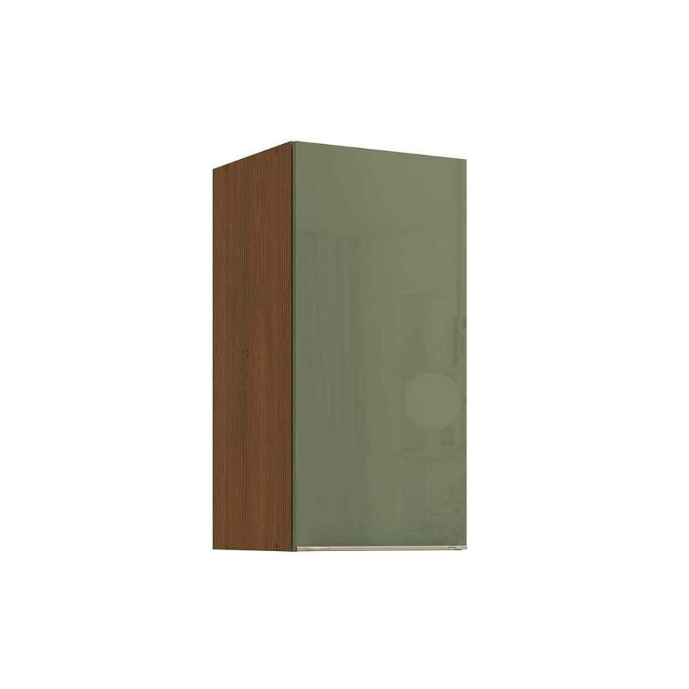 Armário Aéreo p/ Cozinha Vibra T642 c/ 1 Porta 40cm Canela/Verde Pistache Lacca - Kappesberg