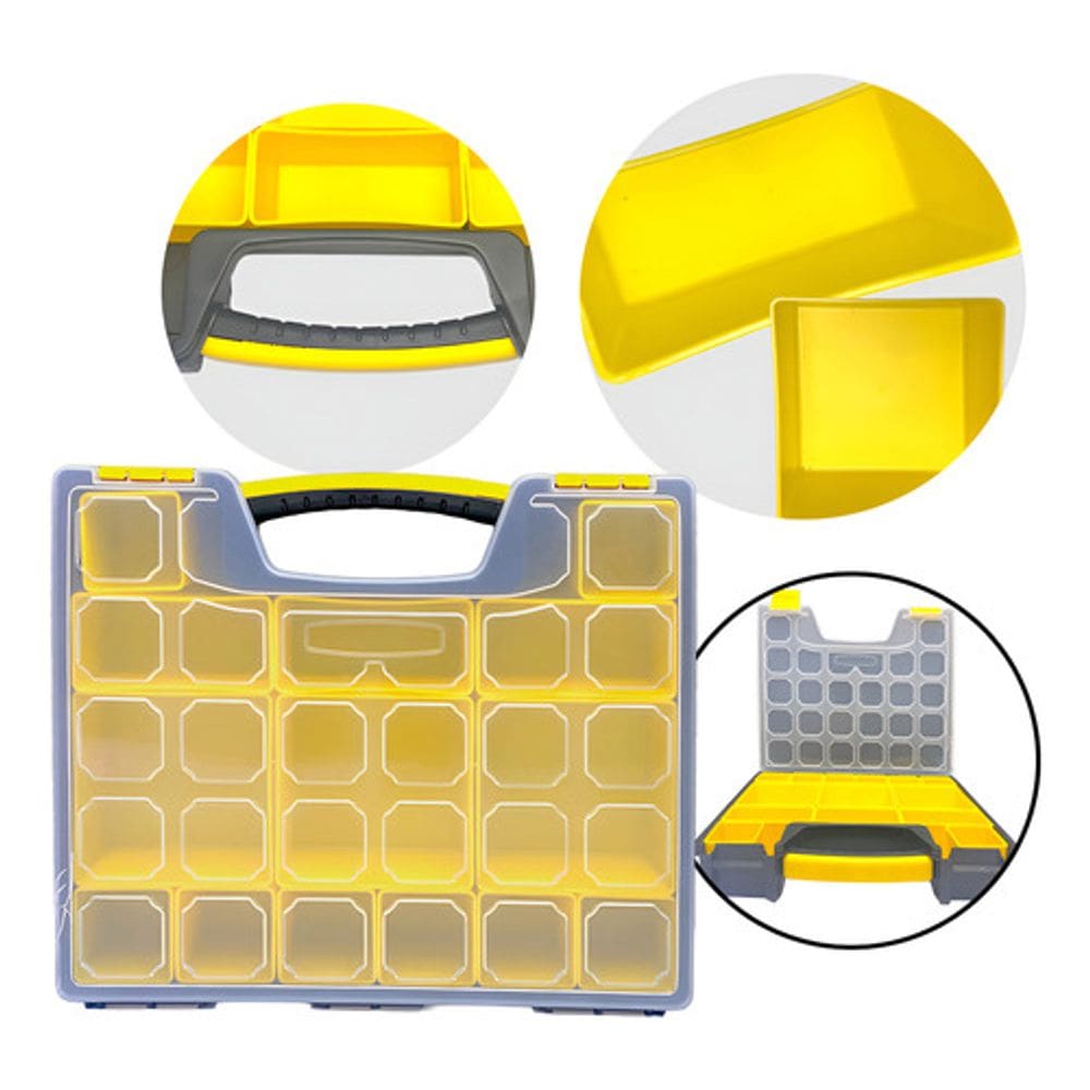 Maleta Plástica Organizadora Com Divisórias  Para Ferramentas E Acessórios