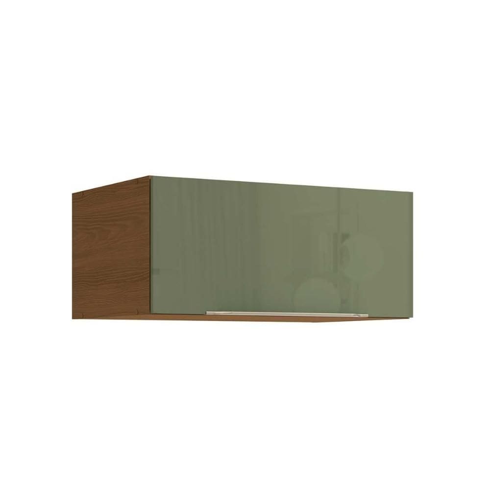 Armário Aéreo p/ Cozinha Vibra T654 c/ 1 Porta Basculante 80x50cm Canela/Verde Pistache Lacca - Kappesberg