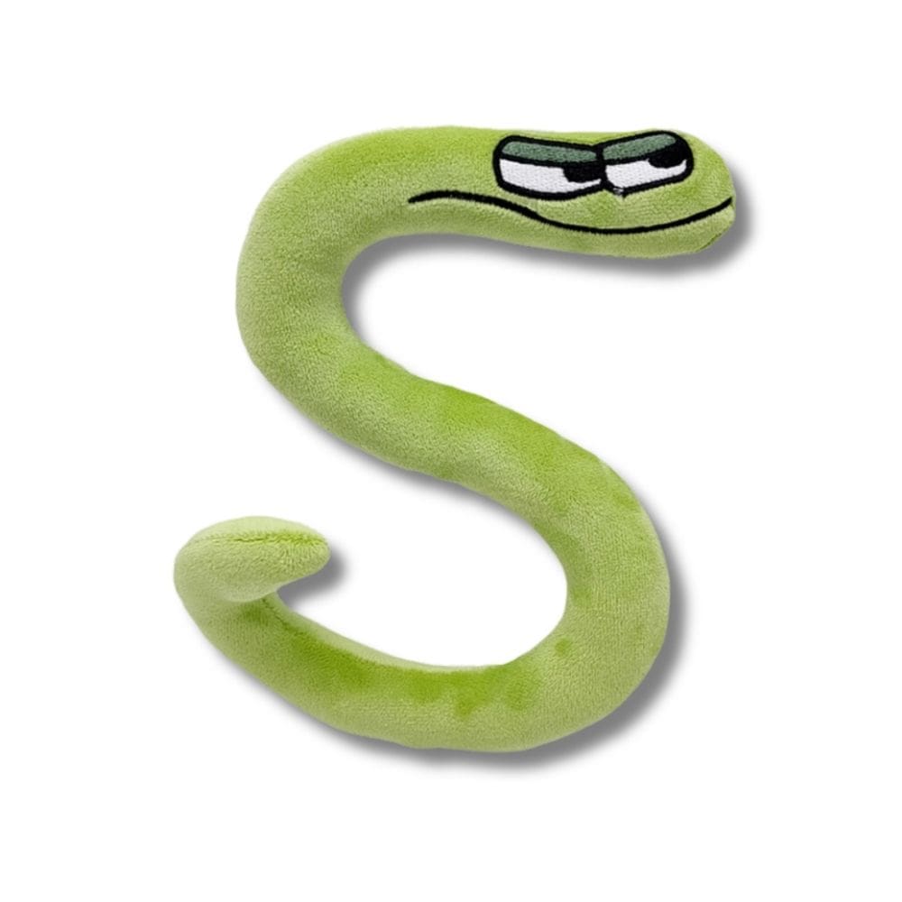 Letras de pelúcia Alfabeto Lore Letra abecedária S