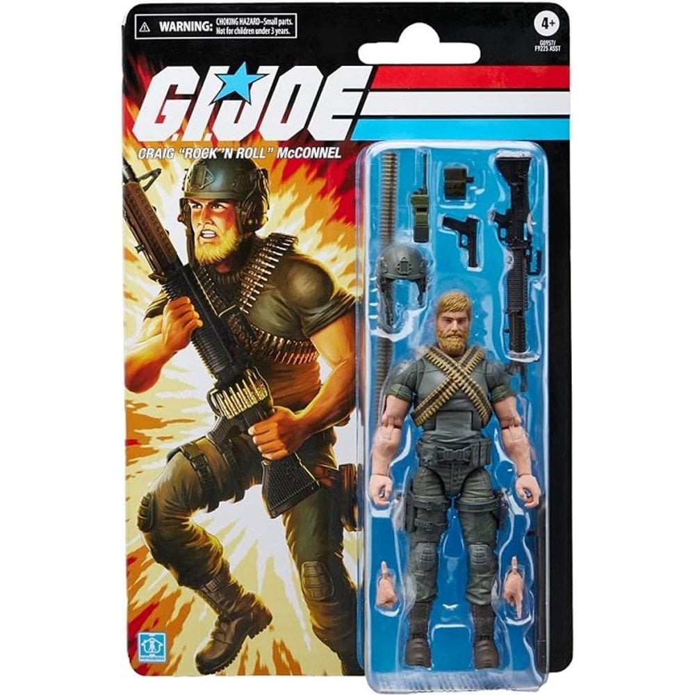 G.i. Joe Retro Collection Boneco Craig “Rock ’N Roll” McConnel Articulado 15 cm - Hasbro