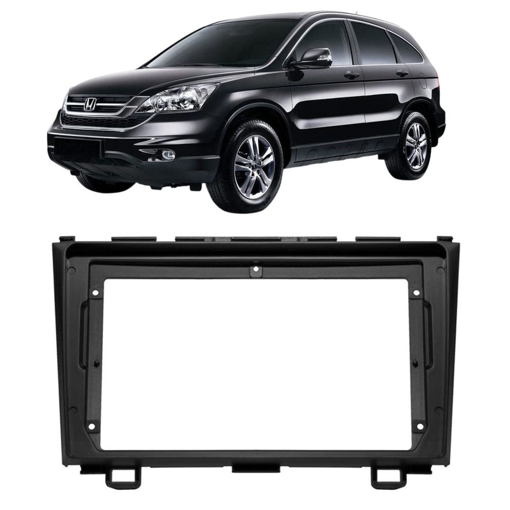 Moldura 9 Polegadas Crv 2007 à 2011 Preta Painel Central Multimidia Som