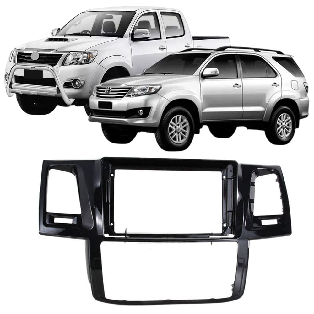 Moldura 9 Polegadas Hilux e Sw4 2006 à 2015 Black Piano Painel Central Multimidia Expex Epx9to005