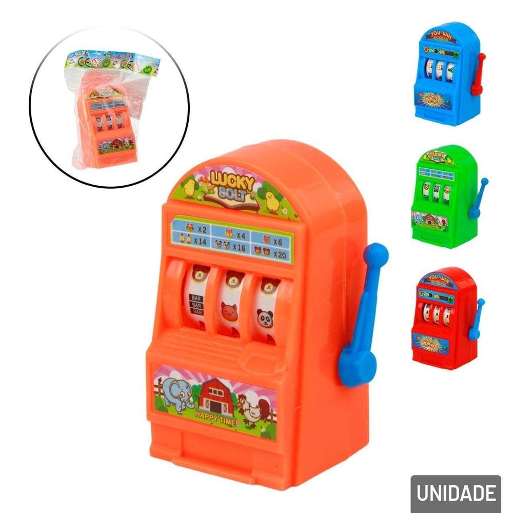 Mini Jogo Infantil Caça Níquel Plástico Color - Tudo em Caixa