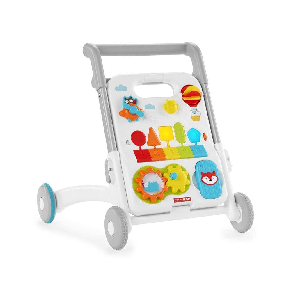 Andador Skip Hop 4 em 1 Sit to Stand Conversível com Luzes e Música, Mais de 40 Atividades Explore & More, Indicado para Bebês a Partir de 6