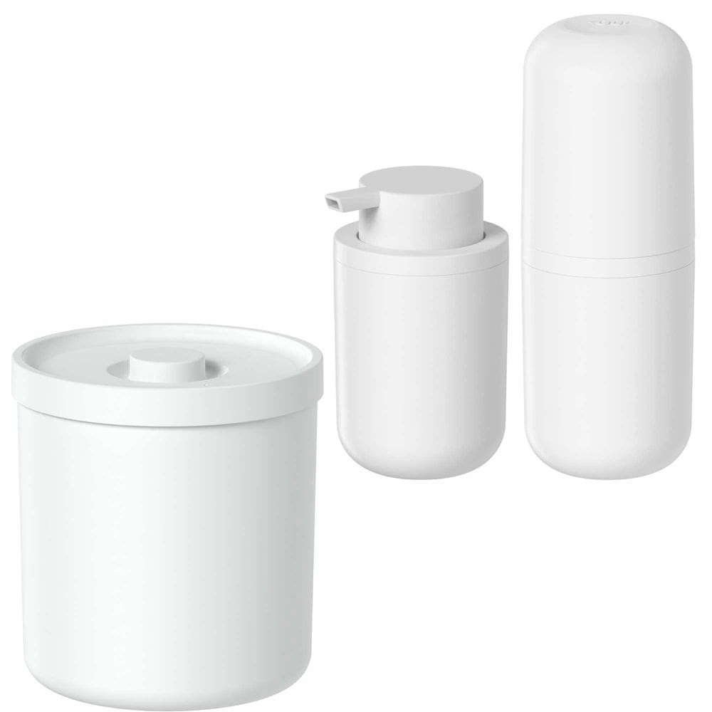 Conjunto Completo para Banheiro com 3 Peças Branco - Ou