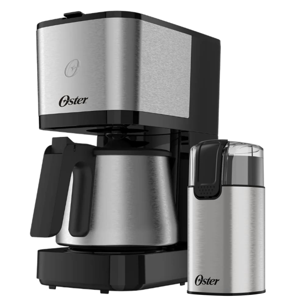 Kit Cafeteira Jarra Inox 1,2L e Moedor de Café Elétrico Inox