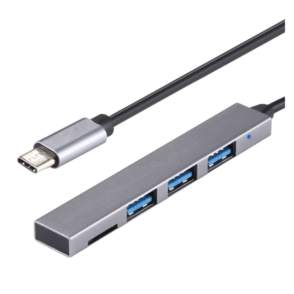 Hub USB-C com 3 portas USB 3.0 e leitor de cartão SD