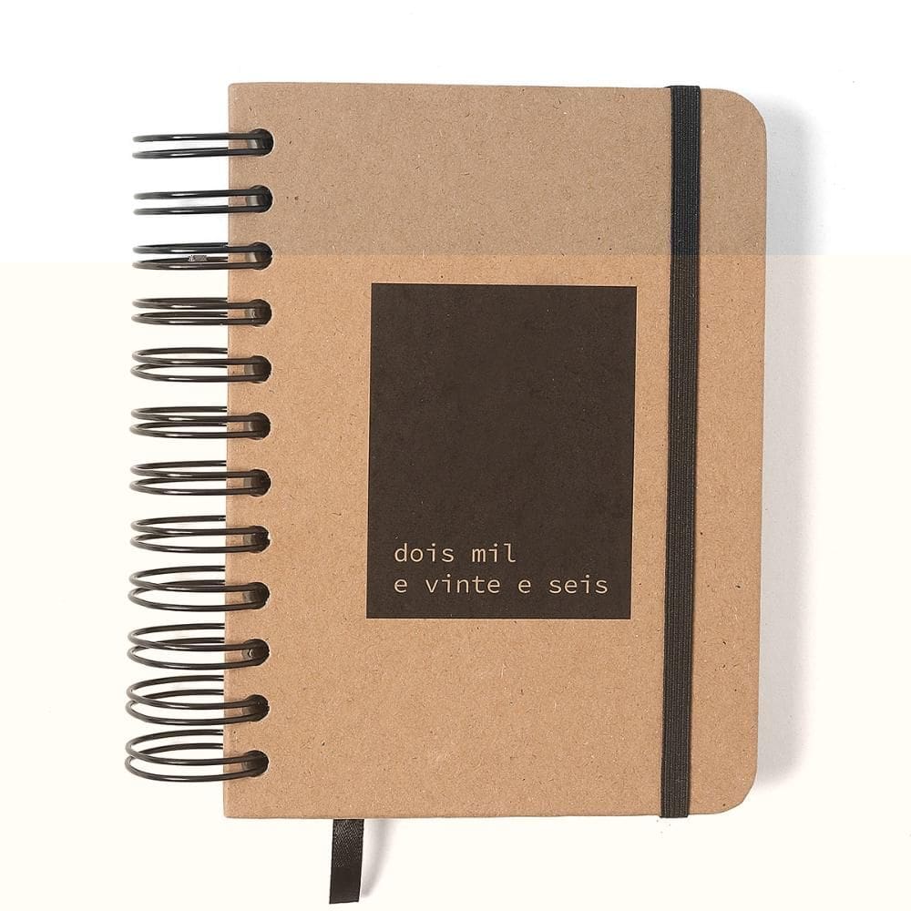 Agenda planner diária 11,5x16 Kraft 2026 - Cicero