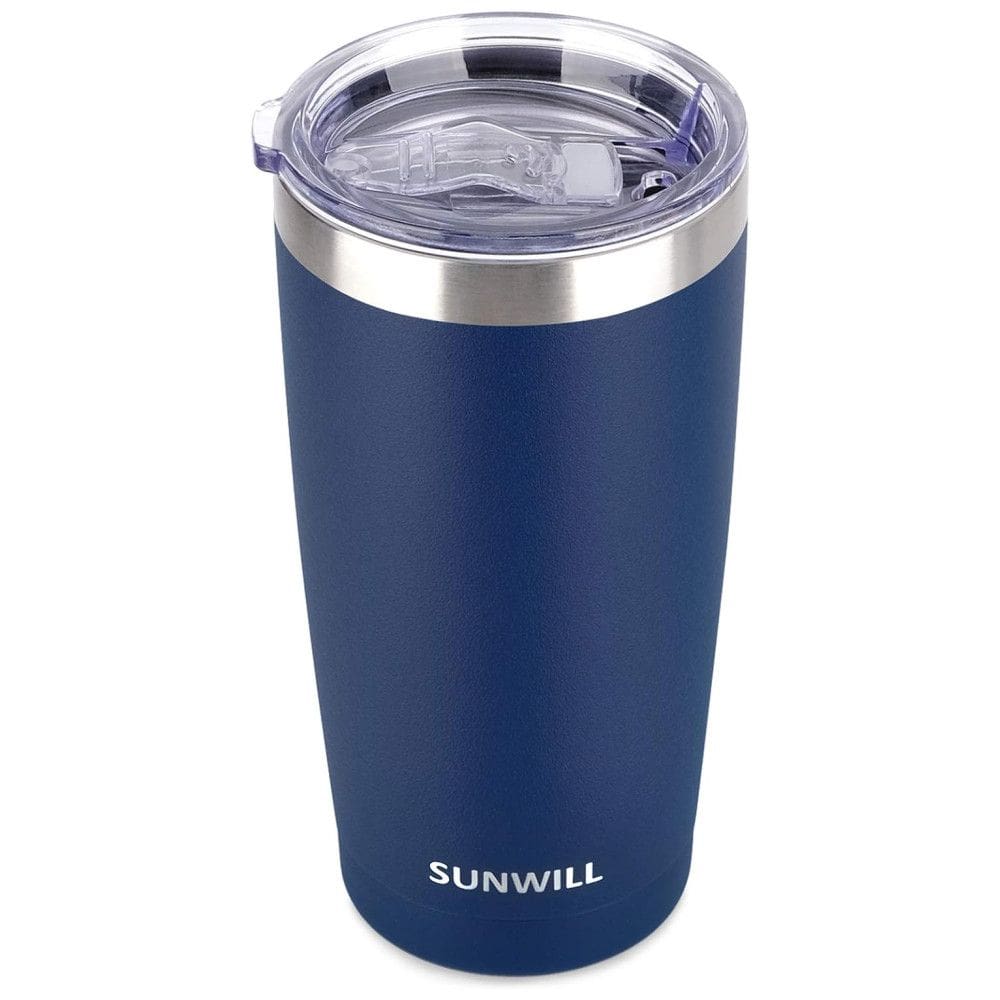 Copo Térmico 600 mL para Cerveja, Café com Isolamento a Vácuo, SUNWILL, Azul