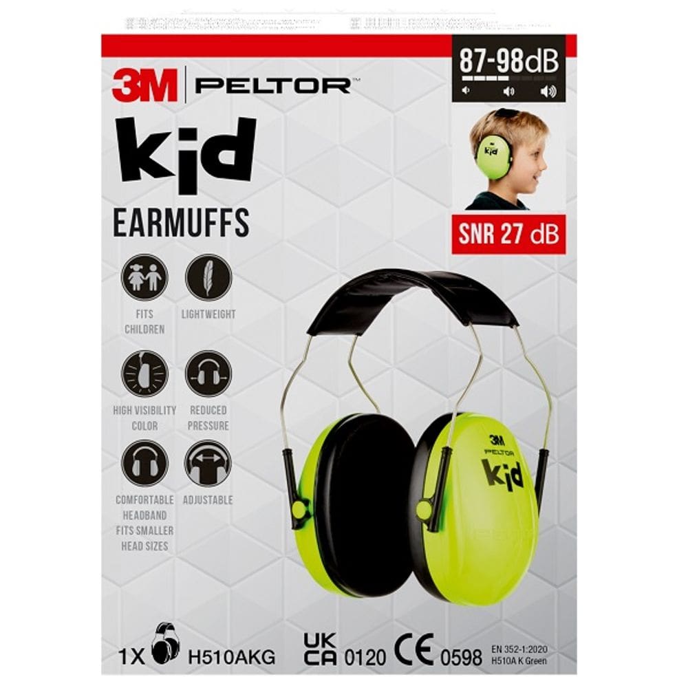 Abafador Protetor de Ruidos Infantil Peltor KIDS Verde