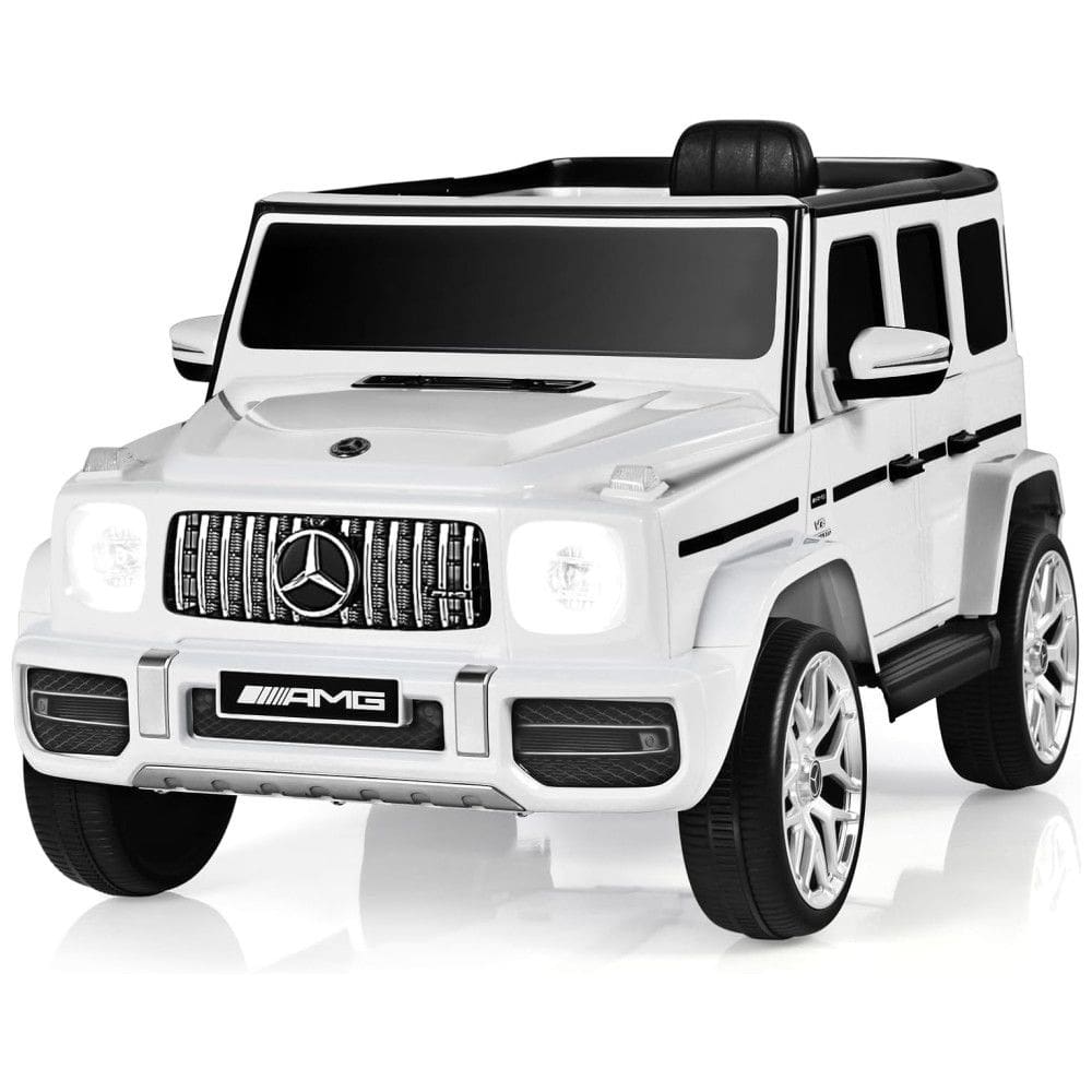 Carro Eletrico Infantil Mercedes Benz G63 OLAKIDS a Bateria 12V 1 Assento com 2 Velocidades Branco