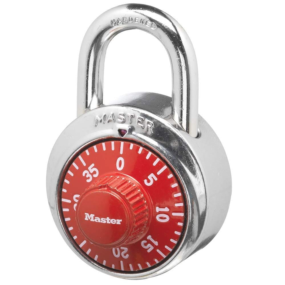 Cadeado combinado Locker Lock Master Lock 1504D, vermelho