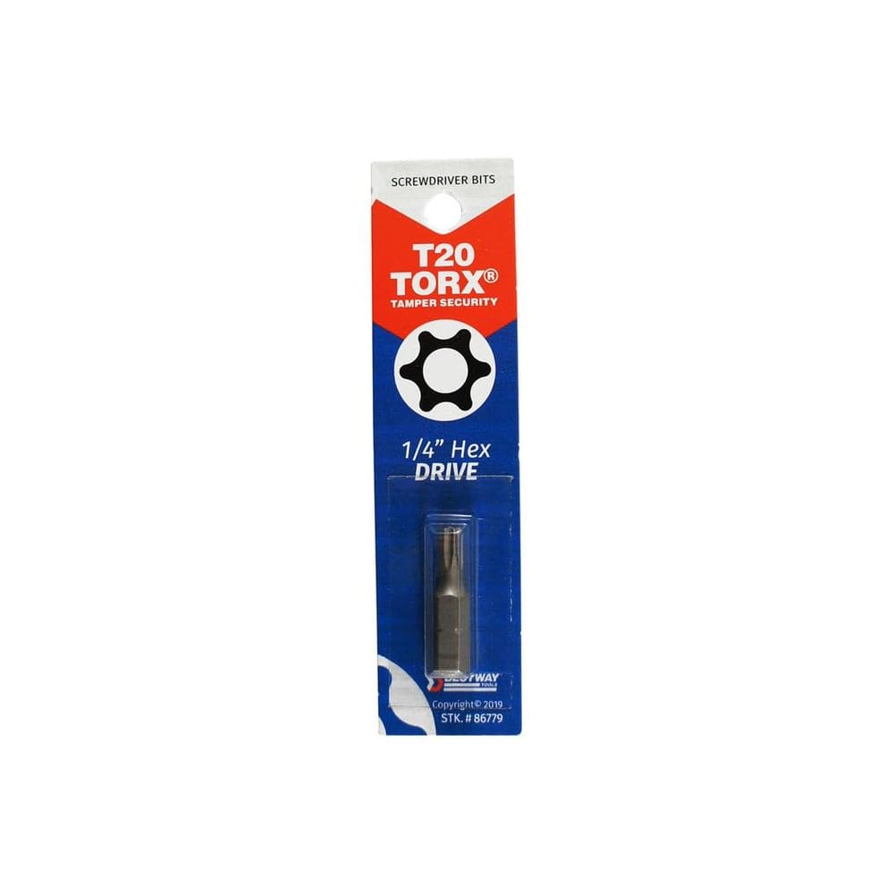 Bit de segurança Best Way Tools 86779 T20 Torx 1/4” Hex