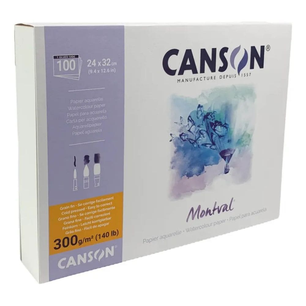 Bloco JUMBO Canson Montval Aquarelle 300g A4 100 Folhas