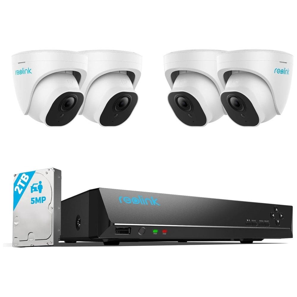 Sistema de Câmeras de Segurança PoE IP 8 Canais 4K, 4 PCS, REOLINK RLK8 520D4 5MP, Branco
