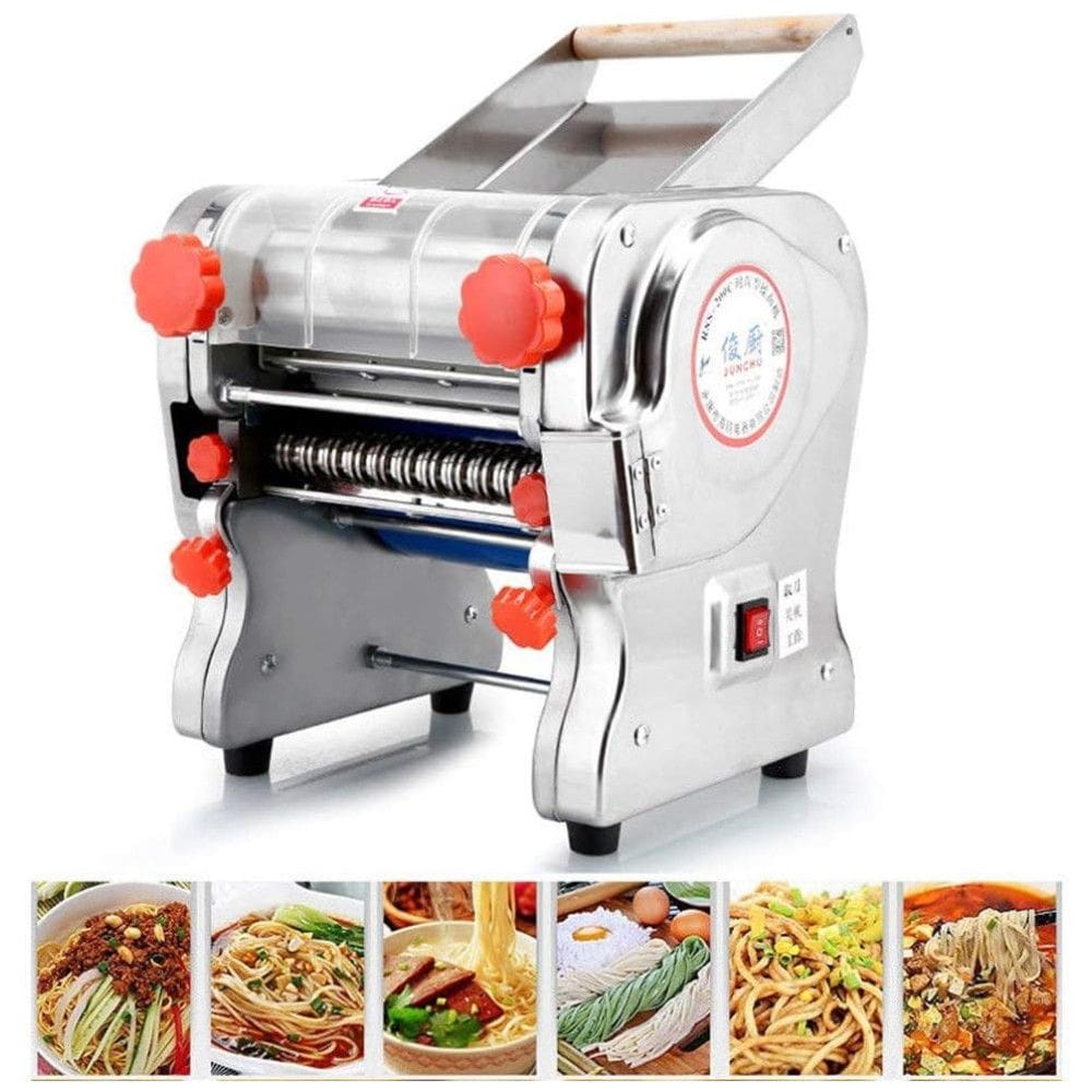 Máquina de Macarrão Elétrica Hengwei, 750W, Aço Inox, 110v, ELE ELEOPTION, Prateado