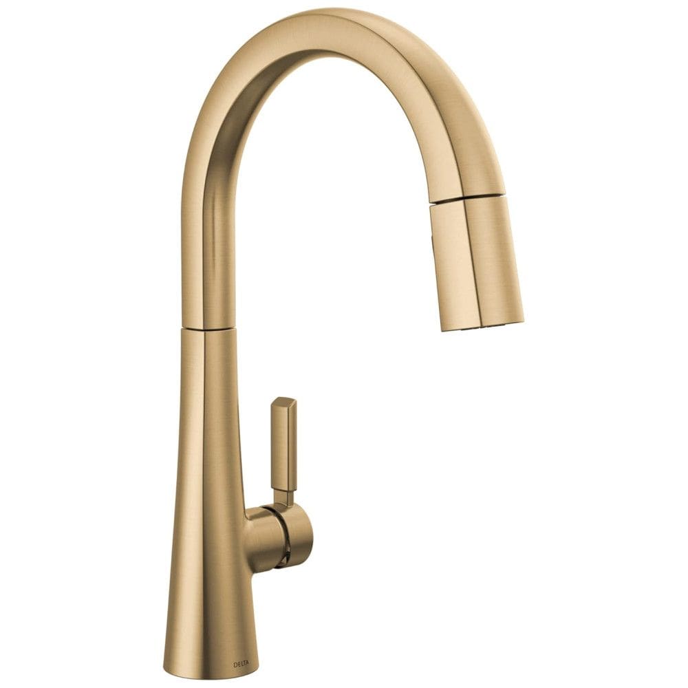 Torneira Cozinha com Pulverizador Pull Down de Ancoragem Magnética, Delta Monrovia 9191-CZ-PR-DST, Champagne Bronze