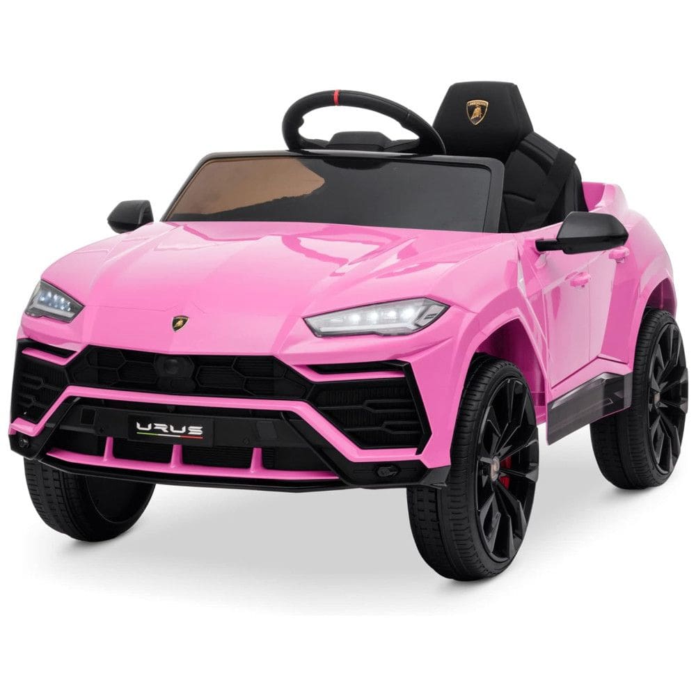 Carro, Carrinho Elétrico Infantil a Bateria 12V 1 Assento com Luz LED e Suspensão de Mola, KIDZONE, Rosa