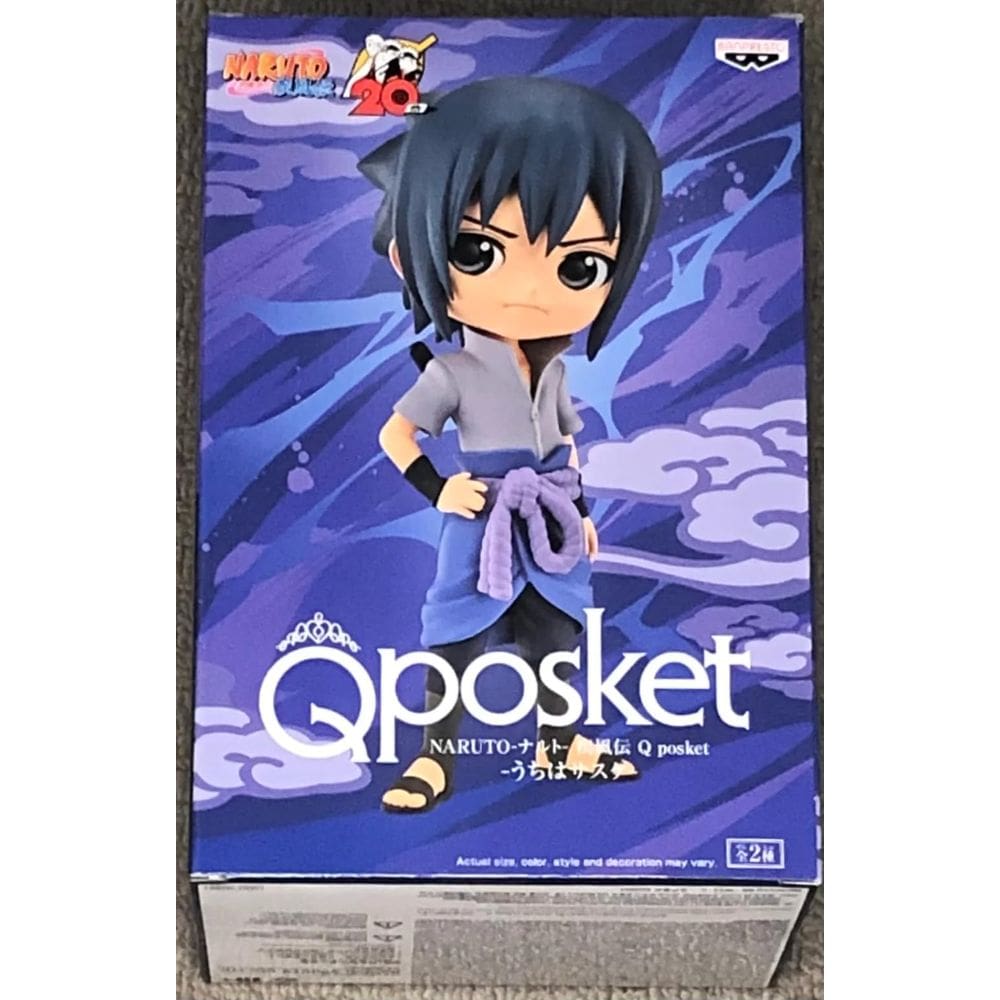 Estátua Banpresto Naruto Shippuden Q Posket-Uchiha Sasuke A Ver
