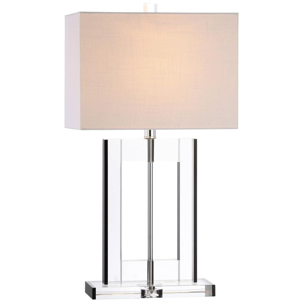 Abajur Luminária de Mesa em Cristal, Estilo Moderno Contemporâneo com 66 cm de Altura para Quarto, Sala de Estar e Escritório, 110V 60W